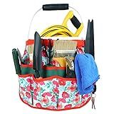 MELOTOUGH Bucket Caddy Organizer Bucket Tool Organizer for Garden Tools Fit 3.5 to 5 Gallon Bucket (Flower)