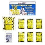 Ready America The Survival Box, 1-Person, 3-Day Emergency Kit Includes 5 Year Emergency Food, Water, Emergency Blanket Portable Disaster Preparedness Go-Bag for Earthquake, Fire, Flood, Hurricane