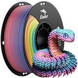 Creality 3D Printer Filament 1.75mm, Rainbow Upgrade PLA+ Filament Strong Toughness No-Tangling Vacuum Packaging 3D Printing Filament Fit Most 3D Printers, 1kg Spool, Accuracy +/- 0.02mm, Multi-Color