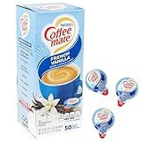 French Vanilla Liquid Coffee Creamer Singles, 50 Cream Singles Serve Box (18.7 Fl Oz.), Coffee Creamer Packets