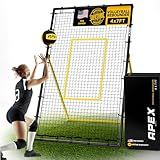 Apex Sports Adjustable Volleyball Rebounder Net 7x4 ft – Bounce Back Training Equipment with Angle Customization for Practicing Volleying, Bumping, Spiking – Durable & Portable with Travel Bag