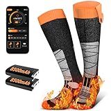 Heated Socks for Men Women with App Control, 8500mAh Battery Rechargeable Electric Work Up to 13 Hours 4 Heat Settings Washable Winter Warm Feet and Outdoor for Hunting Skiing Cycling Camping