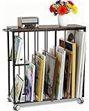 Art Storage Rack, Drying Painting Canvas Rack with Wheels, Rolling Art Print Display Rack with Handle, Art Storage Display Stands for Classroom, Art Studios and Schools