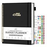 Budget Planner - Monthly Budget Book for Daily Expense Tracking, Business, Debt, Savings, B5 (7.3" x 10.15") Undated Financial Planner with Stickers Manages Your Money Effectively Anytime, Black