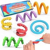 Fidget Toys Silicone Sensory Sticks, Textured Calming Sensory Toys for Kids with Autism, Autism Toy for Anxiety Relief, Travel Toy for Kids 3+ & Adults (6 Pack)
