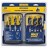 IRWIN Tools SPEEDBOR Max Speed Auger Wood Drill Bit Set, 6-Piece, 3041006