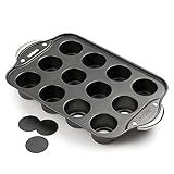 Norpro Nonstick Mini Cheesecake Pan with Handles, 12 count