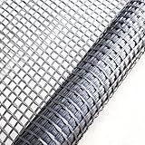 Universal Retaining Wall Geogrid Roll 4' x 98' for walls up to 6 feet in height Fiberglass Geo Grid Tensile Force Value 50KN Soil Reinforcement Slope Reinforcement Pavement Repair and Crack Prevention