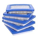 HEYZLASS 5 Pack 491588S Air Filter, Compatible with 491588 4915885 Flat OEM Air Cleaner Cartridge, Lawn Mower Air Filter