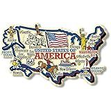 United States Jumbo Country Map Magnet by Classic Magnets, 3D Rubber Vintage-Style Collectible Souvenirs and Gifts Made in The USA