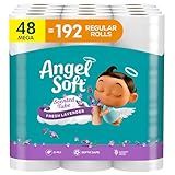 Angel Soft Toilet Paper with Fresh Lavender Scented Tube, 48 Mega Rolls = 192 Regular Rolls, Soft and Strong Toilet Tissue