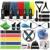 TAIMASI 23Pcs Stackable Resistance Bands Set with Handles Up to 150 Lbs