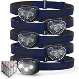 EVEREADY LED Headlamps Pro200 [5-Pack], IPX4 Water Resistant, Bright and Durable Head Lights for Camping, Hiking, Emergency Power Outage (Batteries Included)