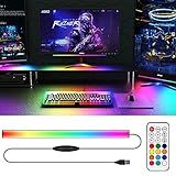 WILLED RGB Under Monitor Light Bar, Gaming Lights for Gaming Setup, RGB Desk Led with Remote Controller, 5V USB Led Light Bar, Keyboard Gaming Light for Desk/PC/Monitor/Computer/Setup/Room Accessories