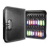 Quctak 32 Position Key Organizer with Combination Lock, Waterproof Fireproof Key Storage Case, Key Holder Box for Rental Management Real Estate Sales Hotel Executives