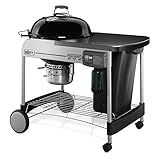 Weber Performer Deluxe Charcoal Grill and BBQ, 22-Inch, Touch-No-Go Gas Ignition, Black