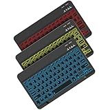 Backlit Bluetooth keyboard for Phone, Tablet, iPad Air, Pro, Mini, A16, M2, M3, Galaxy, ChromeBook, MackBook, Wireless Travel Keyboard for Computers - Rechargable, Lightweight, Slim, Easy to Carry