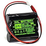 XML Battery 3.6v 1800mAh AA1800 Ni-MH Rechargeable Battery Pack Replacement for Exit Sign Emergency Light