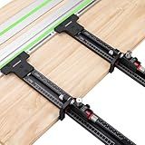 GOINGMAKE Track Saw Parallel Guide System with Mirco Adjustable Flip Stop and Zero Calibration for Woodworking Repeatable Rip Cuts for Track Saw Guide Rail Compatible with Festool,Makita,Milwaukee