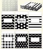 48 Pcs Class Library Jobs Bulletin Board Pocket Chart Set Colorful Class Jobs Envelopes Black White Stripe Brights Classroom for Back to School