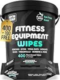 Gym & Yoga Mat Cleaner Wipes, Plant Based - 500 Gym Equipment Wipes to Clean Exercise Equipment, Treadmill, Peloton Bikes - Gym Supplies, Yoga Supplier, Cleaning Wipes for Home & Gym - Spa Fresh Scent