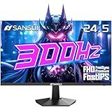 SANSUI Gaming Monitor, 24.5" 300hz 240hz FHD 1080P 1ms FPS PC Monitor Gaming, HDR, FreeSync, DisplayPort x2 HDMI x2, Fast IPS, 120% sRGB, Audio Jack, VESA Support, Desktop Compatible(ES-G25X1 PRO)