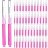 Patelai 100 Pcs Braces Dental Brushes,Pink,Portable Size