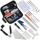 LEKATO 25Pcs Guitar Tool Kit, Guitar Repair Kit, Guitar Maintenance Kit, Guitar String Winder, Hex Wrenches, String Action Ruler for Acoustic Guitar Electric Guitar Ukulele