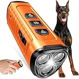 Cbersmg Dog Bark Deterrent Device 3X Anti Barking Device for Dogs, 5 Modes Stop Neighbors Dog Barks No More Safe for All Dogs 50FT Bark Control Indoor Outdoor with Flashlight,Dog Training Device
