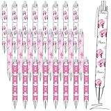 Sayglossy 24 Pcs Dance Ballet Ballpoint Pen Bulk for Ballerina Party Favors Accessories Gifts for Office Home Stationery Supplies