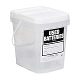 PIG Battery Disposal Container | Used Dry-Cell Battery Storage | 2 Gallon Capacity | PMB30595