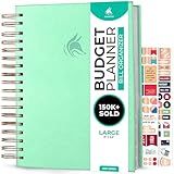 Clever Fox Budget Planner & Monthly Bill Organizer With Pockets. Expense Tracker, Budgeting Journal & Financial Book. Large, 8x9.5" (Mint Green)