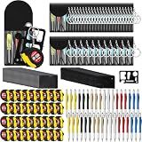 Saysurey 144 Pcs Mini Screwdriver Tape Keychain Set Multitool Pen Card Father's Gifts Bulk Mini Tool Set for Adult Men Dad (Multicolor)