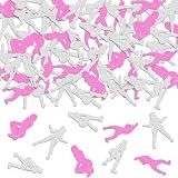 Cheereveal 200 PCS Twerk Confetti Hot Pink and Silver, Funny Bachelorette Glitter Confetti for Girls Night Out, Pole Dance Theme Bridal Shower Engagement Birthday Party Decor Supplies