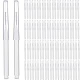 Patelai 100 Pieces Braces Brush for Cleaner Interdental Brush Toothpick Dental Tooth Flossing Head Oral Dental Hygiene Flosser Toothpick Cleaners Tooth Cleaning Tool (White)