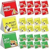 JoeyfulMind 24Pcs Cat I Need Help Mini Flip Charts Signs Math Classroom Must Haves Behavior Chart for Classroom Supplies for Kids Teacher Supplies for Classroom Management Tools