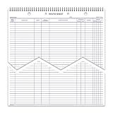 Route Sheets RS-547-SB Spiral Bound Notebook - 12" x 15", 50 Sheets, 100# White Tag Stock, Blue Ink, Large Route Planner Pad, Office Desk Notepad for Scheduling, Daily Route Tracking