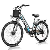 Vivi Electric Bike for Adults with 1000W Peak Motor, 26" Commuter Electric Bike, 22MPH Cruiser Ebikes with 48V Removable Battery, Up to 50 Miles, LCD-Display, 7 Speed, SGS Certified to UL2849