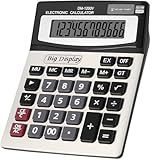DANRONG Desk Calculator, Extra Large 4in LCD Display, 12 Digits, Solar & Battery Dual Power, Calculators Desktop With Big Buttons, Auto Shut-off, Calculator for Office School Home Business Basic Black