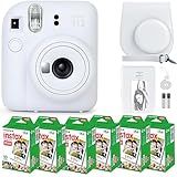 Fujifilm Instax Mini 12 Instant Camera Clay White & 60 Fuji Film Sheets