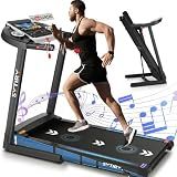 SYTIRY Treadmills for Home with TV Screen and WiFi,Smart Foldable Treadmill Machine,3D Virtual Sports Scene,HiFi Speakers,Popular APP for Social Networking,Video,and Search,Walking Pad Treadmill