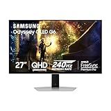 Samsung 27” Odyssey OLED G6 (G61SD) QHD & QD-OLED 240Hz 0.03ms FreeSync Premium Pro Gaming Monitor with Sleek Metal Design, 3 Year Warranty, US, LS27DG610SNXZA