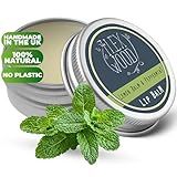 The Ilex Wood - All Natural Lip Balm - Lemon Balm and Peppermint - Cold Sore Treatment for Lips, Palm Oil Free, Cruelty Free, Plastic Free, Moisturising Lip Balm, Handcrafted - 10ml (0.34 fl oz)