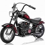 Electric Dirt Bike for Kids 8-14, 24V Ride On Motorcycle with 250W Motor, Up to 15 mph & 150lb Max, Rear Suspension, Twist Throttle, Power Display, Gift Toy for Boys & Girls,Black