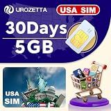 Prepaid SIM Card USA 5GB for 30 Days | 4G LTE High Speed + Mobile Hotspot Included | UROZETTA 3-in-1 SIM (Standard/Micro/Nano) | No Contract, Data Only | Works Nationwide - Easy Setup & Plug & Play