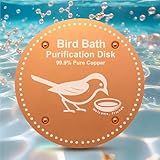 Bird Bath Purification Disk Pure Copper Outside Winter Solar Power Birdbath Heater Deicer Cage Hanging Bowl Metal Warmer Deck Railing Glass Concrete Ceramic Stone Stand Outdoor Water Fountain Station