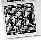 Synerlogic for Adobe Premiere Pro Quick Reference Keyboard Shortcut Sticker for Any MacBook or Windows PC (Black)