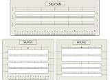 SKATAN Lettering and Envelope Addressing Guide, 3 Stencil Templates-in-1, fits a Wide Range of Stationery and Envelopes