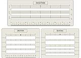 SKATAN Lettering and Envelope Addressing Guide, 3 Stencil Templates-in-1, fits a Wide Range of Stationery and Envelopes