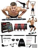 HOTWAVE 20 in 1 Push Up Board with 16 Gym Accessories.Pushups Bar with Resistance Bands,Portable Home Workout Equipment,Strength Training for Men and Women